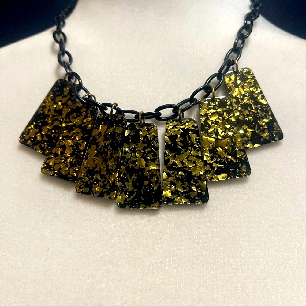 Bow & Crossbones Fakelite Vintage Repro Necklace
